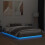 VidaXL vidaXL Bed Frame with LED Lights Bed Base Grey Sonoma 150x200 cm King Size 5
