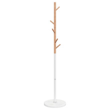 vidaXL Garderobenständer Weiß 172 cm Pulverbeschichtetes Eisen