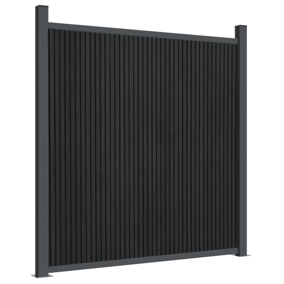 vidaXL Fence Panel Patio Outdoor Fence Board Garden Picket Fence Grey WPC