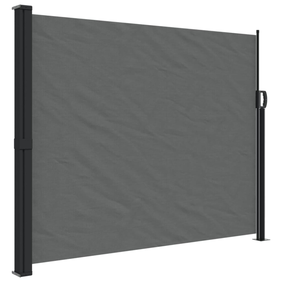 vidaXL Retractable Side Awning Outdoor Privacy Screen Anthracite 160x600 cm