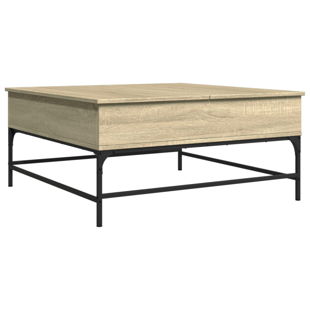 vidaXL Coffee Table End Table Side Table Sonoma Oak Engineered Wood and Metal