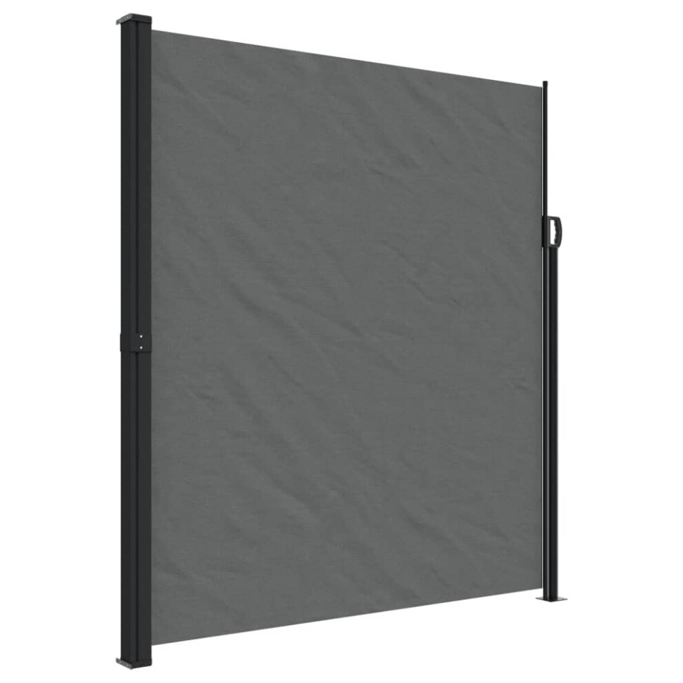 vidaXL Retractable Side Awning Outdoor Privacy Screen Anthracite 220x600 cm