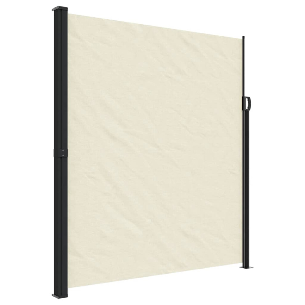 Vidaxl Retractable Side Awning Outdoor Privacy Screen Shade Cream 220X600 Cm