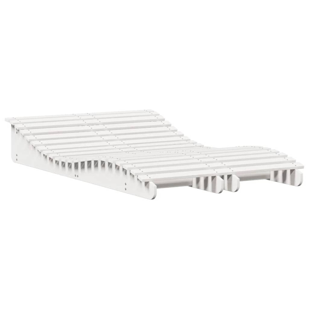Vidaxl Sun Loungers Sun Bed Day Bed Lounge Chair 2 Pcs White Solid Wood Pine
