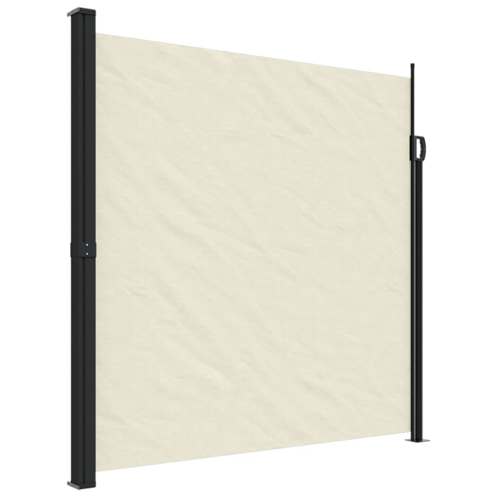 Vidaxl Retractable Side Awning Outdoor Privacy Screen Shade Cream 200X600 Cm