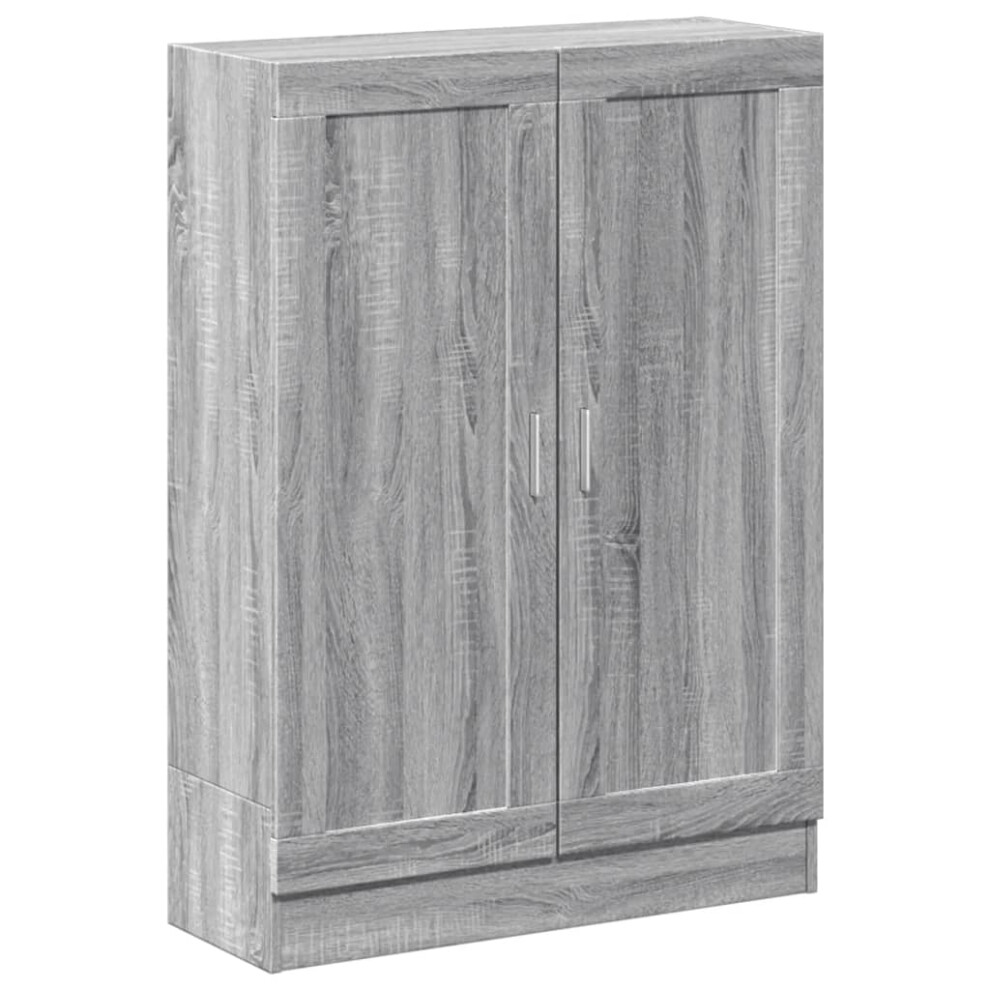 Vidaxl Book Cabinet Bookcase Shelf Storage Cabinet Grey Sonoma Engineered Wood