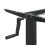 VidaXL vidaXL Standing Desk Frame Height Adjustable Table Workstation Black Steel 10
