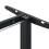 VidaXL vidaXL Standing Desk Frame Height Adjustable Table Workstation Black Steel 9