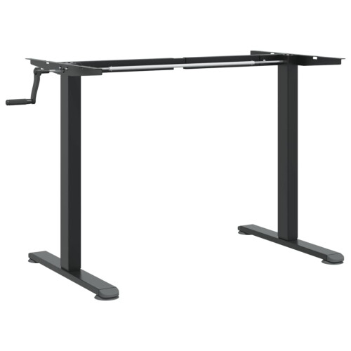 VidaXL vidaXL Standing Desk Frame Height Adjustable Table Workstation Black Steel 1