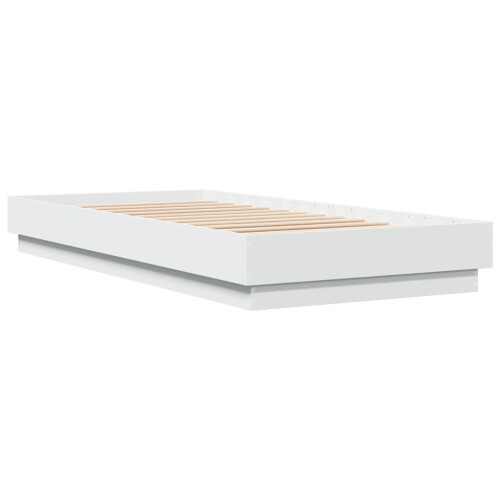 VidaXL vidaXL Bed Frame Bedroom Bed Base Bedstead White 90x200 cm Engineered Wood 1