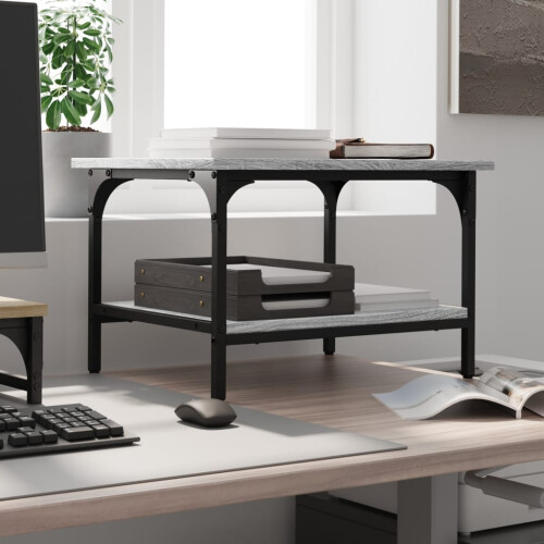 VidaXL vidaXL Printer Stand 2-Tier Office Printer Table Grey Sonoma Engineered Wood 2