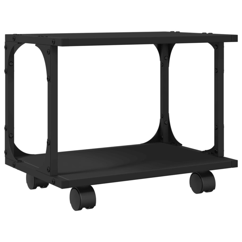 Photos - Other Furniture VidaXL Printer Stand 2-Tier Desk Organiser Printer Table Black Engineered Wood 