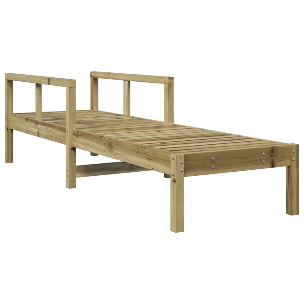 Vidaxl Sun Lounger Sun Bed Day Bed Outdoor Lounge Chair Impregnated Wood Pine