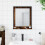 VidaXL vidaXL Bathroom Mirror with Shelf Bath Wall Mirror Smoked Oak Engineered Wood 3