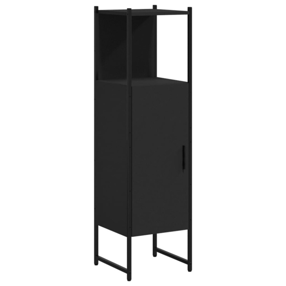 vidaXL Bathroom Cabinet Vanity Unit Storage Cupboard Black Engineered Wood