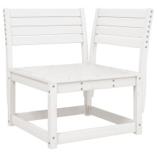 vidaXL Garden Sofa Corner Balcony Outdoor Sofa Chair White Solid Wood Pine