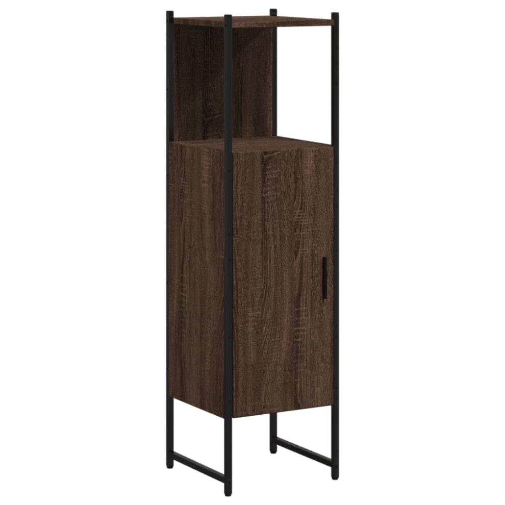 vidaXL Bathroom Cabinet Vanity Unit Storage Cupboard Brown Oak Engineered Wood