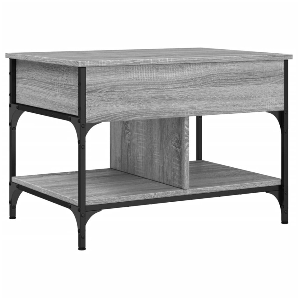 vidaXL Coffee Table End Table Sofa Table Grey Sonoma Engineered Wood and Metal