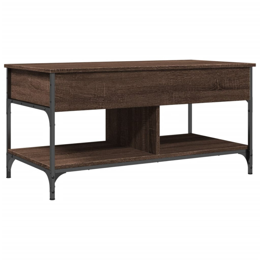 vidaXL Coffee Table End Table Sofa Table Brown Oak Engineered Wood and Metal