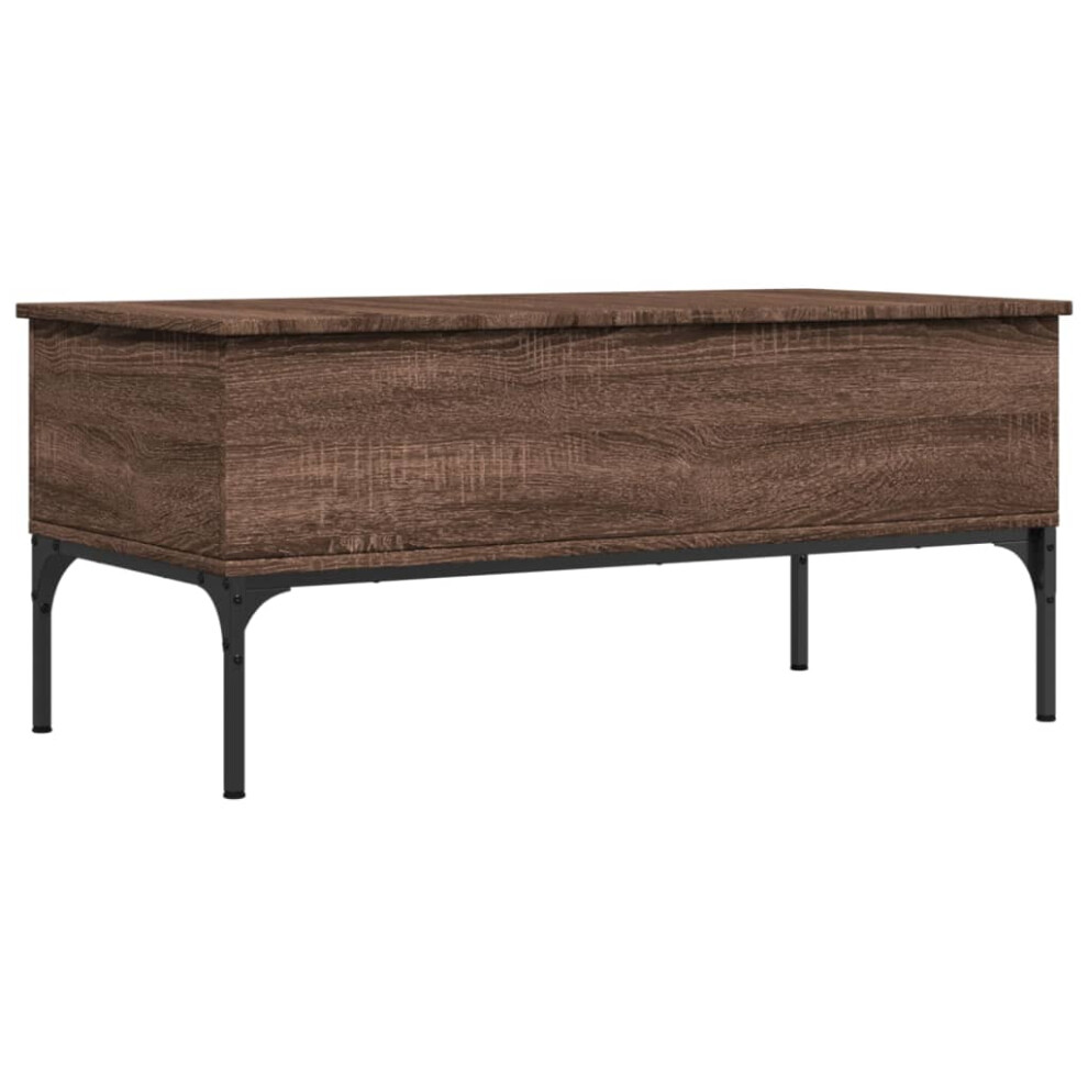 vidaXL Coffee Table End Table Sofa Table Brown Oak Engineered Wood and Metal