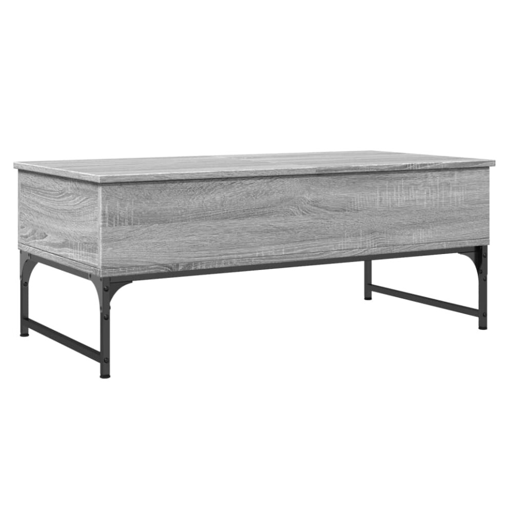 vidaXL Coffee Table End Table Sofa Table Grey Sonoma Engineered Wood and Metal