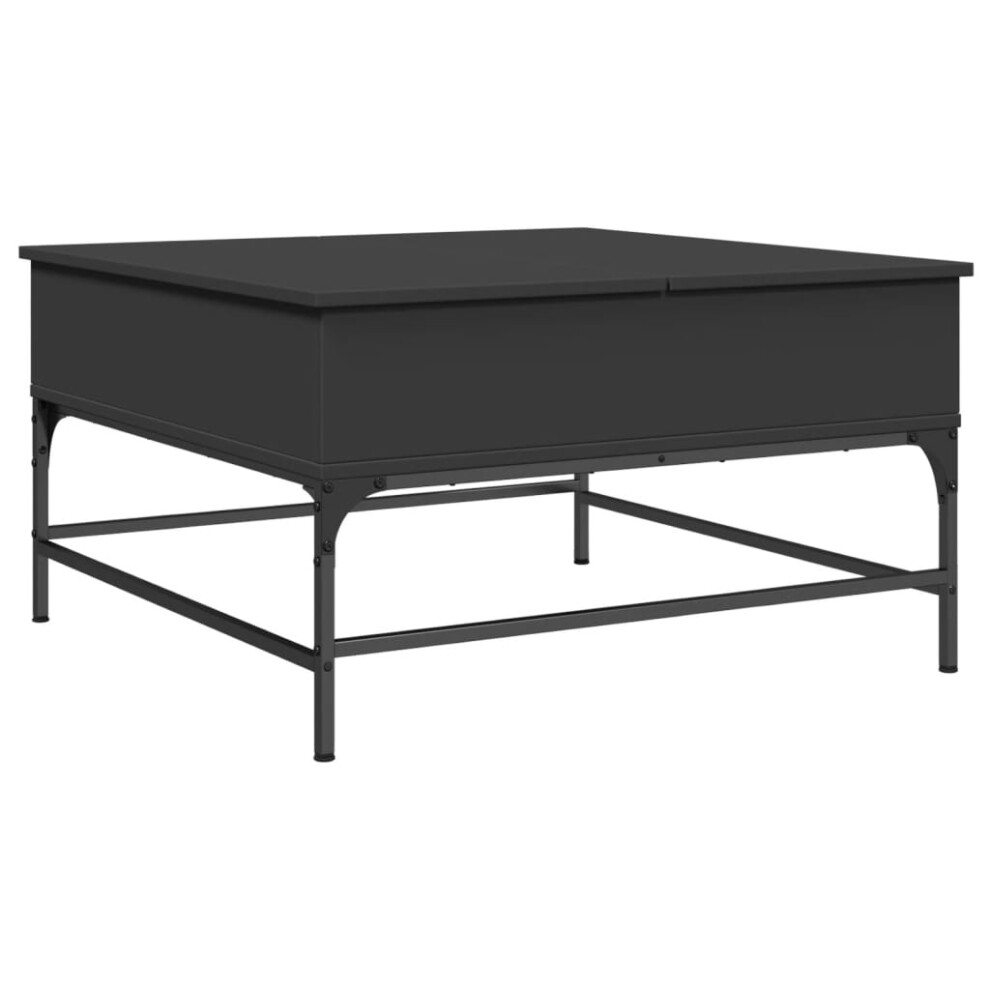 vidaXL Coffee Table End Table Side Sofa Table Black Engineered Wood and Metal