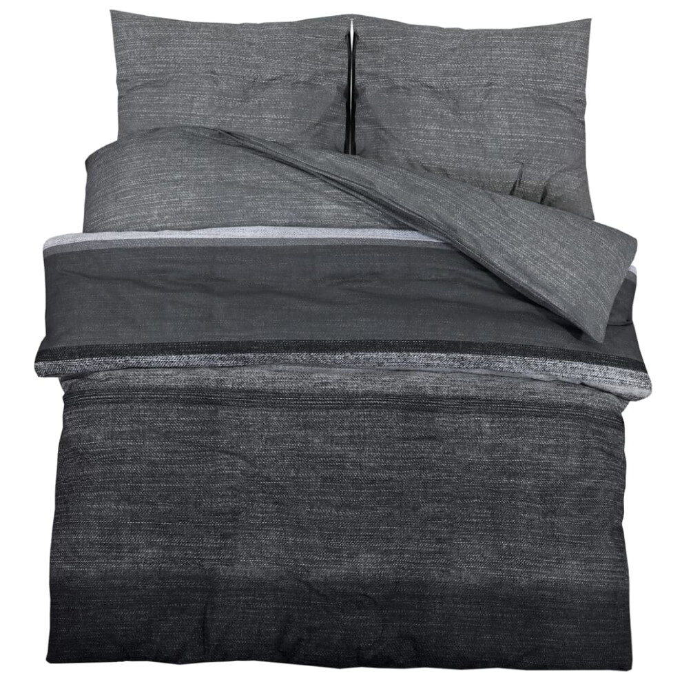 vidaXL Duvet Cover Set Duvet Bedding Set Slipcover Dark Grey 200x200 cm Cotton