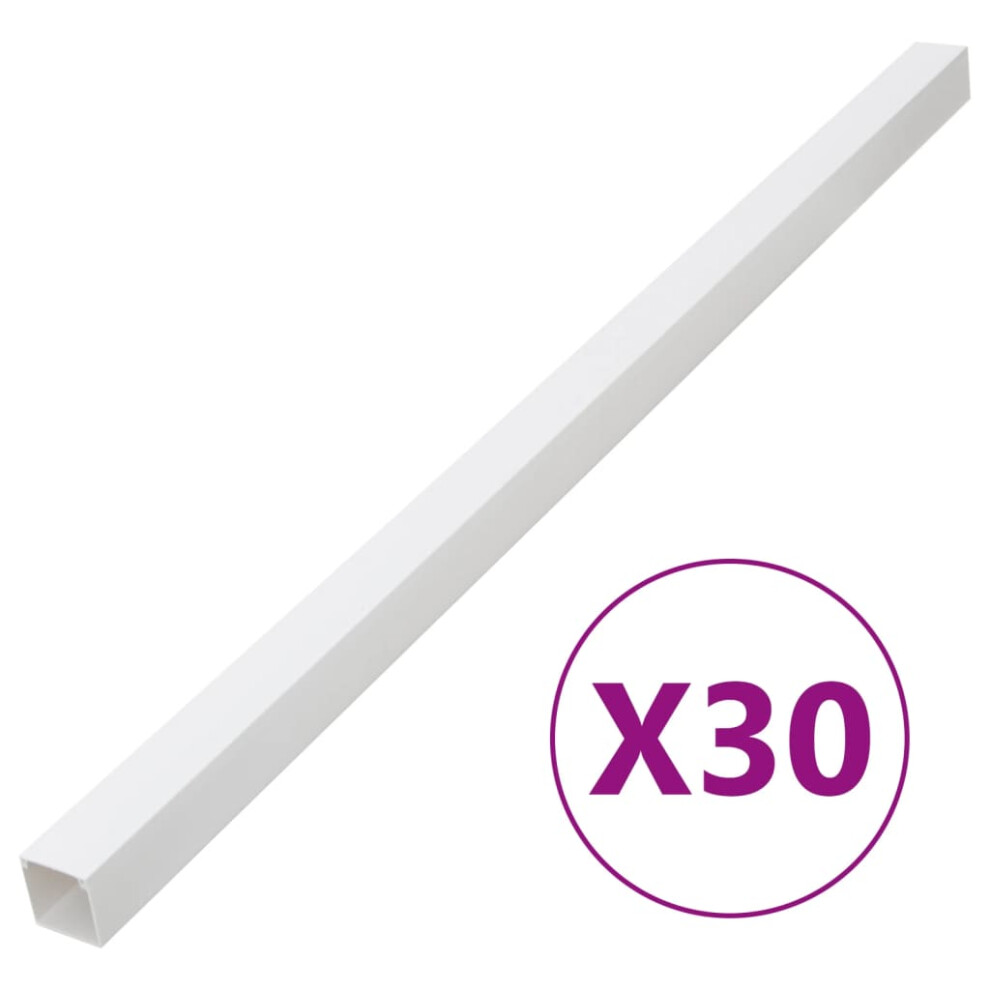 Vidaxl Cable Trunking Cable Wire Cover Cable Management 33X33 Mm 30 M Pvc