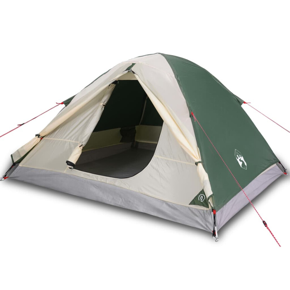 vidaXL Camping Tent Dome 3-Person Lightweight Tent Dome Tent Green Waterproof