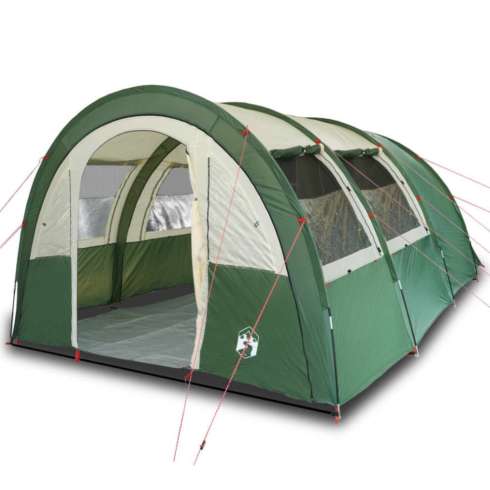 vidaXL Camping Tent Tunnel 4-Person Lightweight Dome Tent Green Waterproof