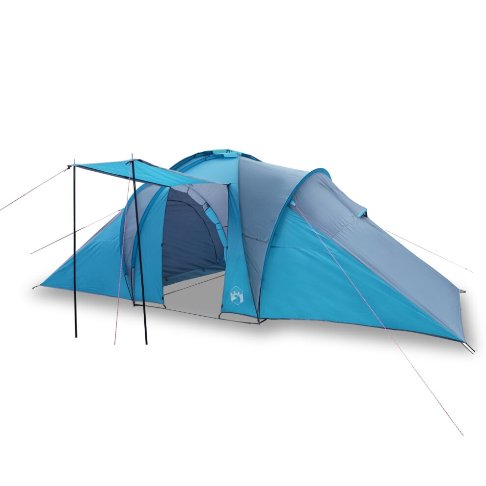 vidaXL Camping Tent 6 Persons Dome Tent Lightweight Tent Blue 185T Taffeta