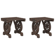 vidaXL Garden Footstools Outdoor Ottoman Garden Footrest 2 pcs Solid Wood Fir