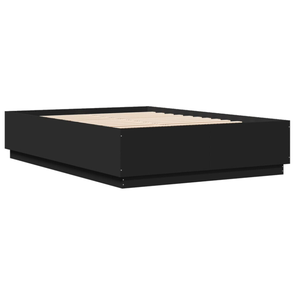 Vidaxl Bed Frame Bed Base Bedstead Black 150X200 Cm King Size Engineered Wood