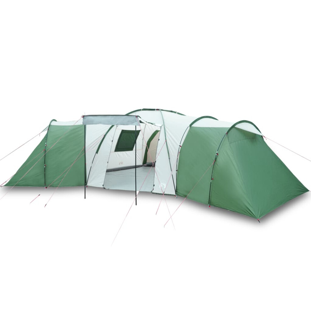 vidaXL Camping Tent 12 Persons Dome Tent Lightweight Tent Green 185T Taffeta