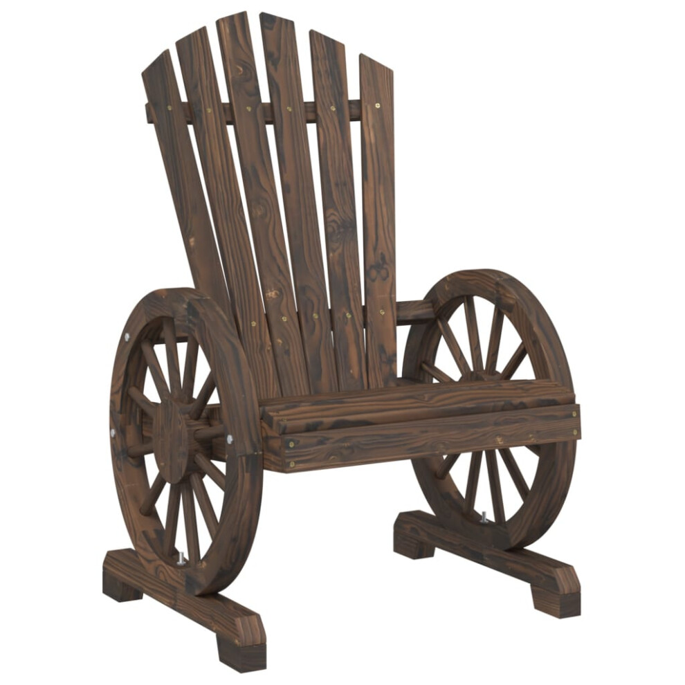 Vidaxl Garden Adirondack Chair Outdoor Lounger Patio Deck Chair Solid Wood Fir