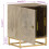VidaXL vidaXL Bedside Cabinet Nightstand Bed Side Table Solid Wood Mango and Iron 4