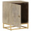 VidaXL vidaXL Bedside Cabinet Nightstand Bed Side Table Solid Wood Mango and Iron 2