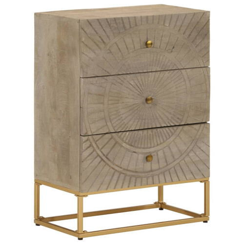 VidaXL vidaXL Kommode 55x30x76 cm Massivholz Mango und Eisen