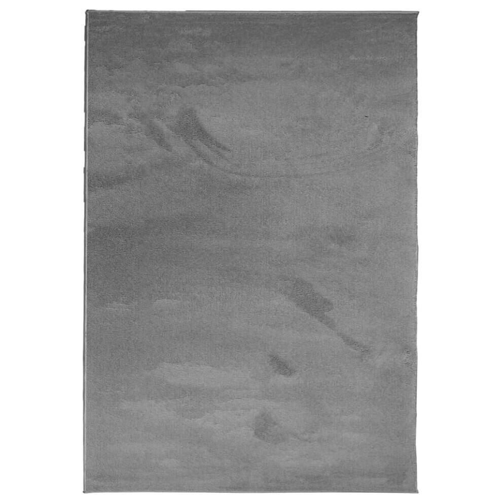 Vidaxl Rug Short Pile Soft And Washable Rug Floor Mat Area Rug Anthracite