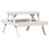 VidaXL vidaXL Picnic Table Outdoor Dining Table Garden Table White Solid Wood Pine 6