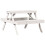 VidaXL vidaXL Picnic Table Outdoor Dining Table Garden Table White Solid Wood Pine 2
