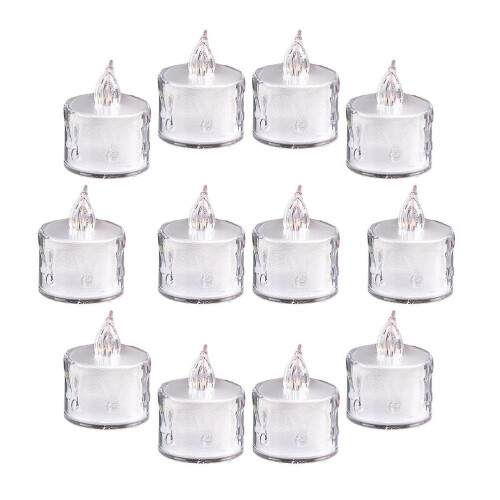 12 Pcs Led Table Lamp Floating Tea Light Led Decorative Lights Glitter Tea Lights Flickering Tea Light 1