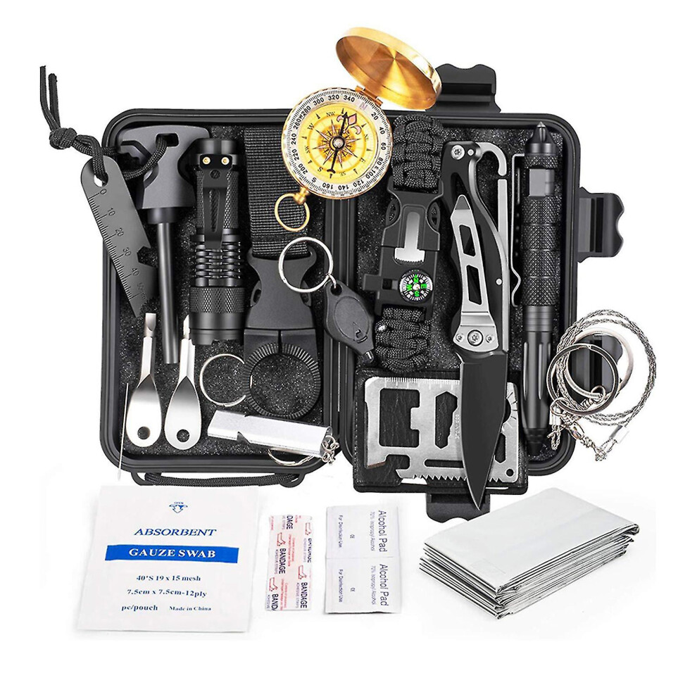 Survival Gear And Equipment 18 In 1 Emergency Survival Kit Professional Defense Tool