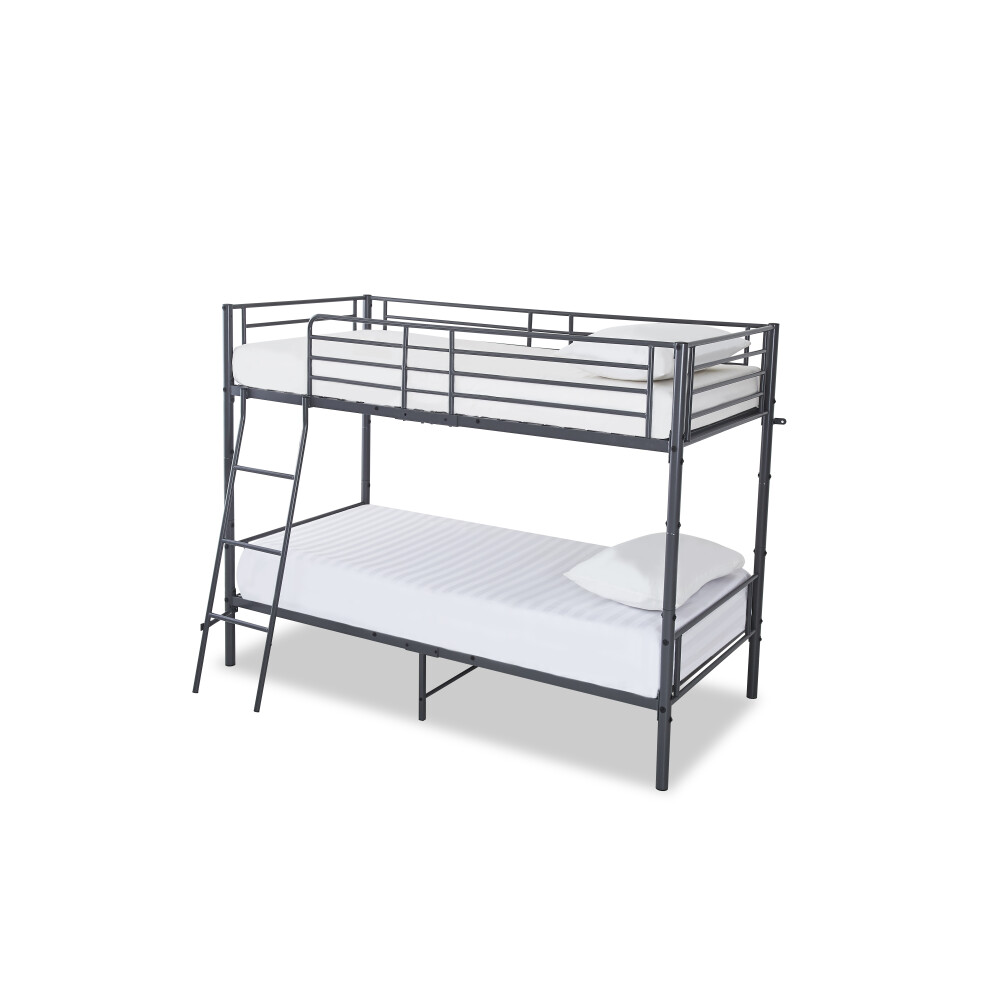 (No Mattress (Frame Only)) Torquay Metal Bunk Bed