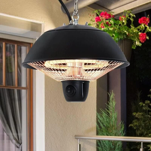 Electric Compact Heater Ceiling Hanging Carbon Fibre Halogen Light