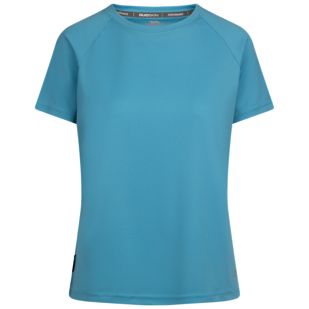 (6, Blue Skies) Trespass Womens Duoskin Sports Gym Top Claudette