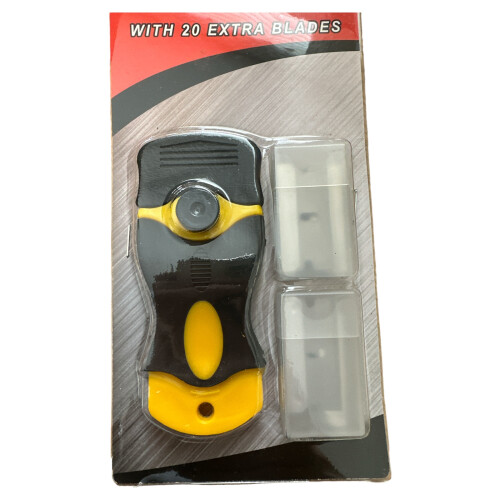 Window Glass Scraper - Paint Remover Hob Cleaner Edge with 20 blades