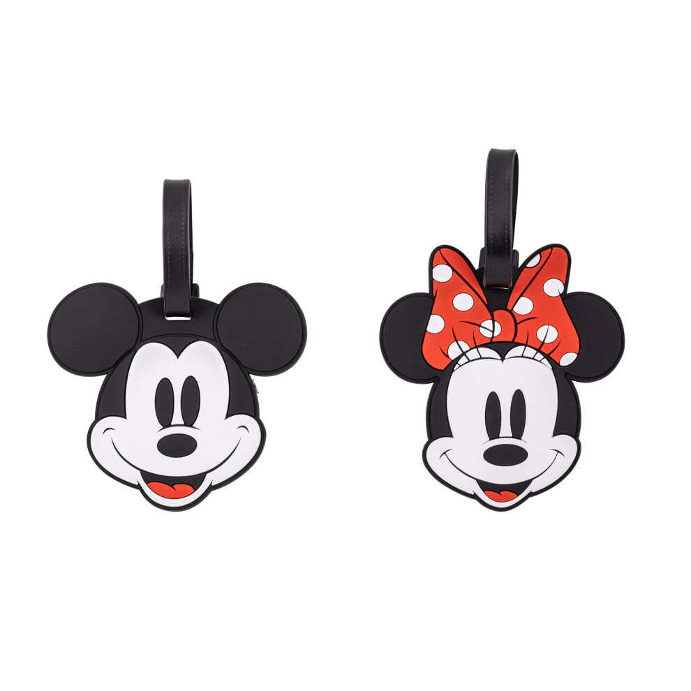 Disney Mickey and Minnie Mouse 2 Piece Travel Luggage Tag Set