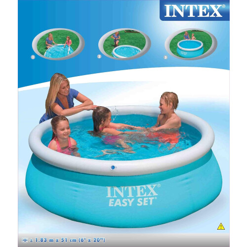 6ft x 20in Easy Set Swimming Pool #28101, Blue 1