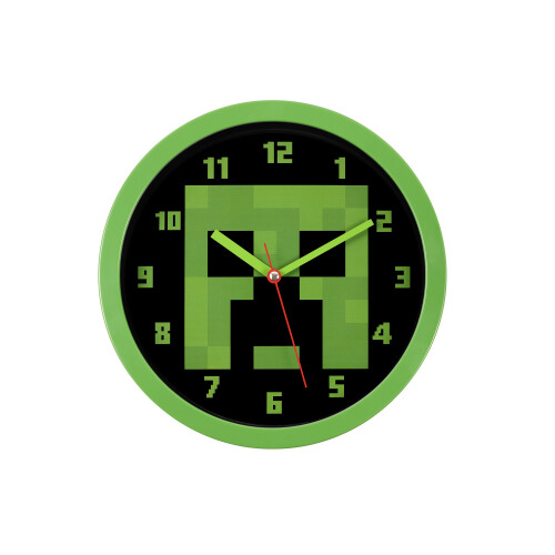 Minecraft Creeper Green and Black Wall Clock MIN3018 on OnBuy